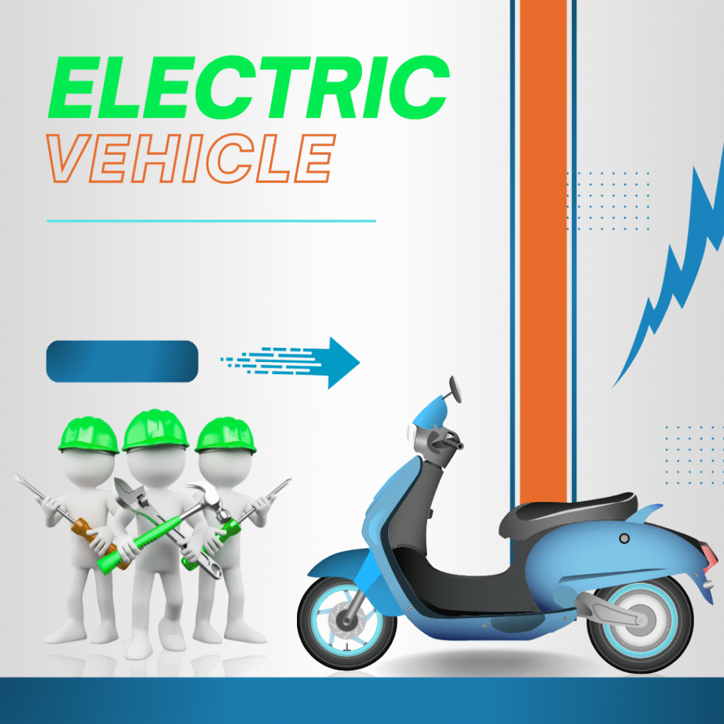 Blue Modern Electric Vehicle Sale Promo Instagram Post